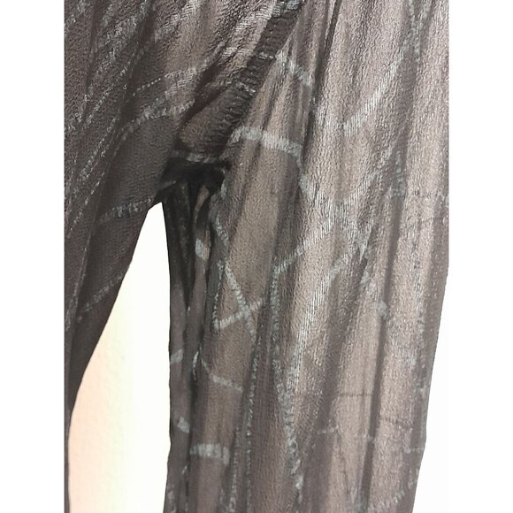 Ghost England Womens Medium Sheer Witchy Boho Etched Whimsigoth Tunic Top Black - Picture 4 of 8